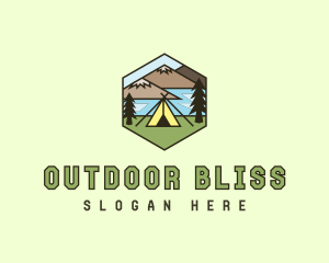 Mountain Adventure Tent logo design