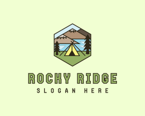 Mountain Adventure Tent logo design