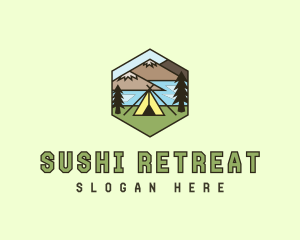 Mountain Adventure Tent logo design