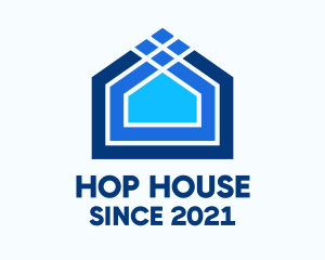 Blue House Lines logo design