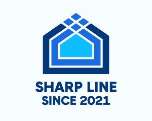 Blue House Lines logo design