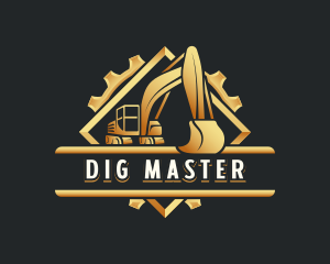 Industrial Digging Excavator logo design