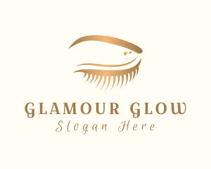 Golden Eyelash Cosmetics logo design