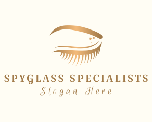 Golden Eyelash Cosmetics logo design