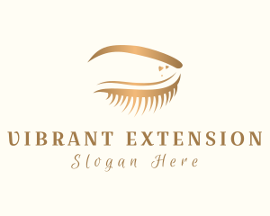 Golden Eyelash Cosmetics logo design