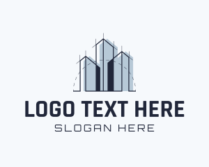 Commercial - Building Commercial Infrastructure Architect logo design
