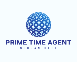 Modern Diamond Sphere Abstract logo design