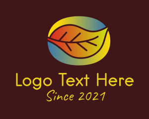 Colorful Gradient Leaf  logo