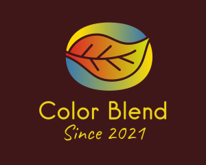 Colorful Gradient Leaf  logo design