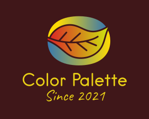 Colorful Gradient Leaf  logo design