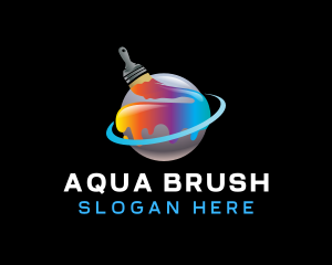 Paint Brush Planet logo design