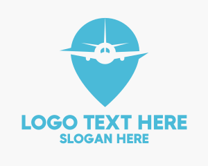 Airplane Location Pin logo