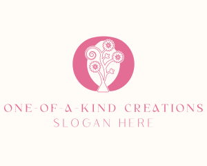 Flower Salon Letter O logo design