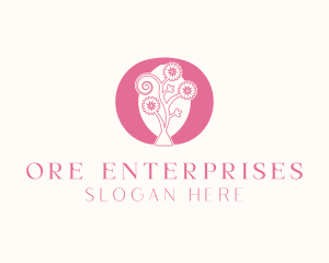 Flower Salon Letter O logo design