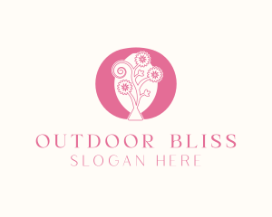 Flower Salon Letter O logo design