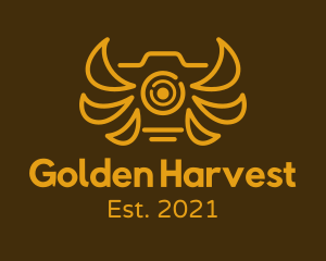 Golden Winged Camera logo design