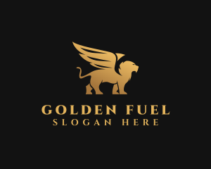 Golden Lion Griffin logo design