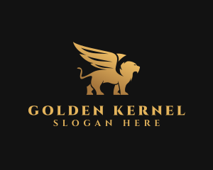 Golden Lion Griffin logo design