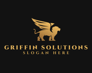 Golden Lion Griffin logo design