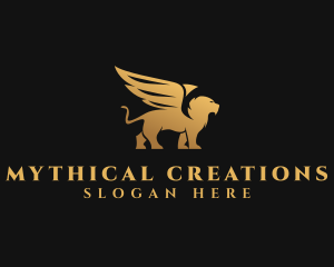 Golden Lion Griffin logo design