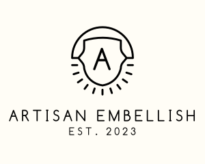 Artisanal Sun Crest logo design