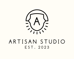 Artisanal Sun Crest logo design