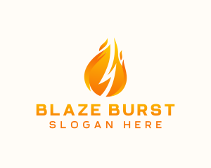 Energy Fire Flame logo design