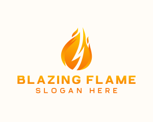 Energy Fire Flame logo design