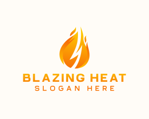 Energy Fire Flame logo design