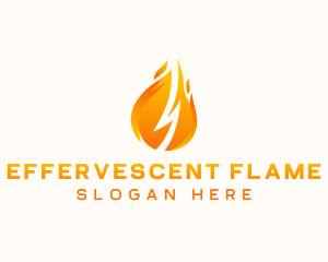 Energy Fire Flame logo design