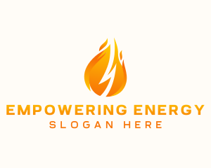 Energy Fire Flame logo design