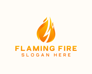 Energy Fire Flame logo design