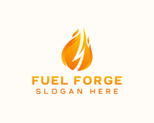 Energy Fire Flame logo design