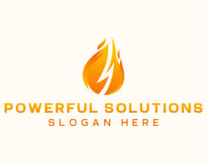 Energy Fire Flame logo design