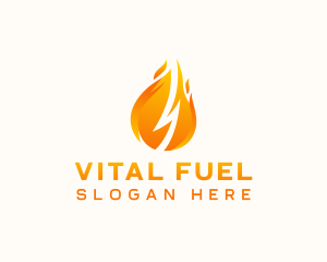 Energy Fire Flame logo design