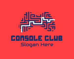 Joystick Controller Maze logo design