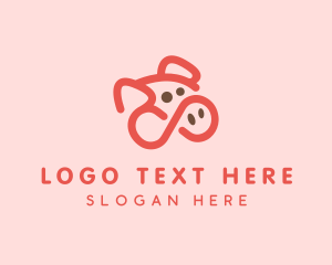 Pig Pork Animal logo design