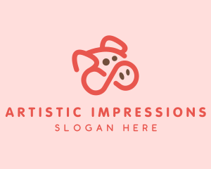 Pig Pork Animal logo design