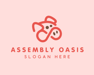 Pig Pork Animal logo design