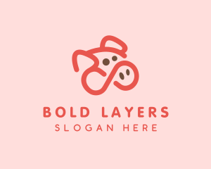 Pig Pork Animal logo design