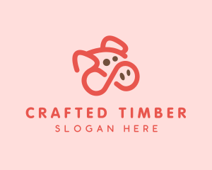 Pig Pork Animal logo design