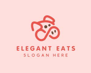 Pig Pork Animal logo design