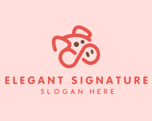 Pig Pork Animal logo design