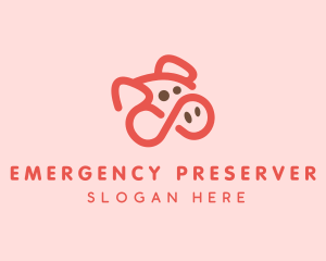 Pig Pork Animal logo design