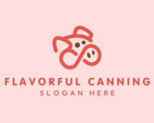 Pig Pork Animal logo design