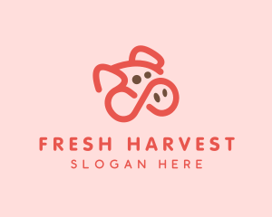 Pig Pork Animal logo design