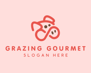 Pig Pork Animal logo design