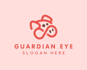 Pig Pork Animal logo design