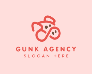 Pig Pork Animal logo design