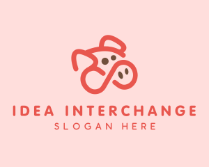 Pig Pork Animal logo design